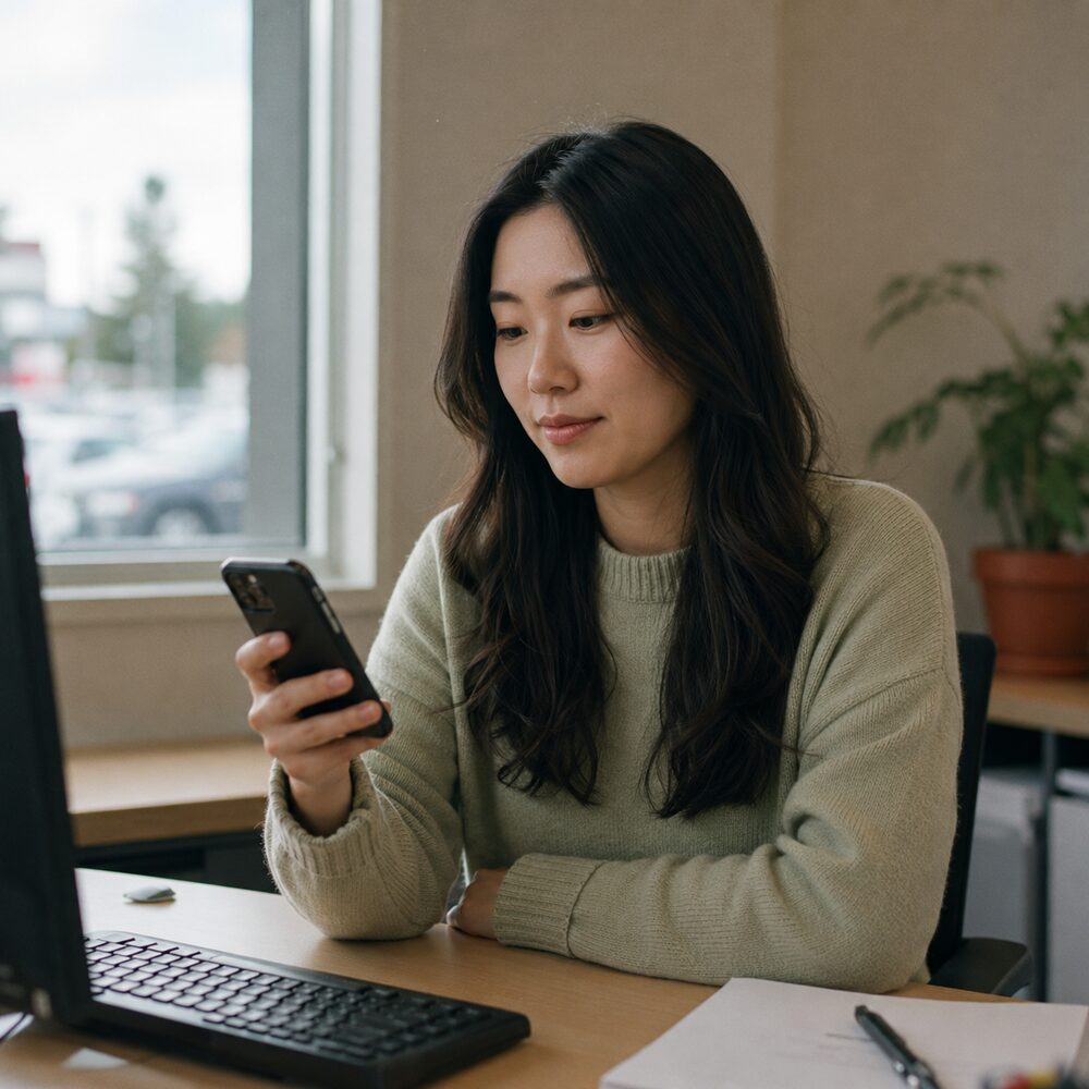 AutoYes Finance customer service representative reviewing applications